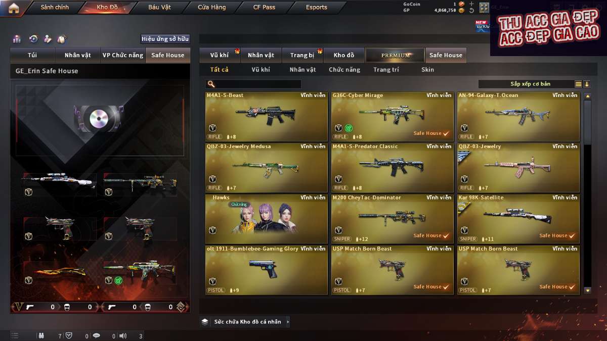 shop acc cf uy tin gia re